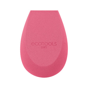 Pink teardrop makeup sponge, single sponge front view