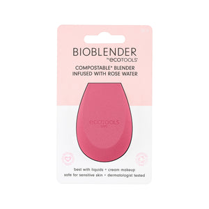 Pink teardrop makeup sponge in blister packaging