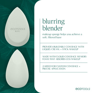 Two cream teardrop makeup blending sponges