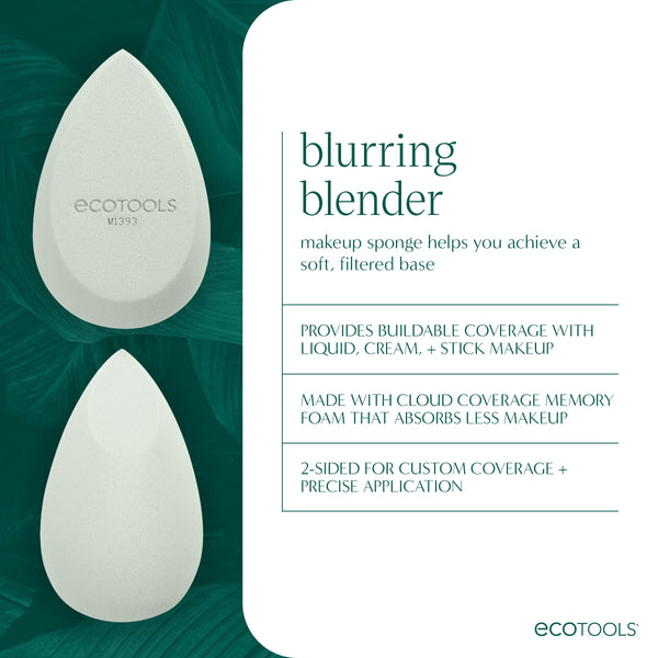 Two cream teardrop makeup blending sponges