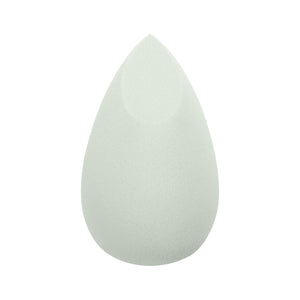 Light green teardrop blurring blender sponge with rounded tip and soft texture