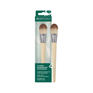 ecotools two-pack foundation brushes with bamboo handles and dark bristles