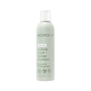 ECOTOOLS makeup brush and sponge shampoo bottle, pale mint