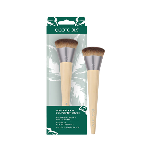 Wonder Cover complexion brush set with two beige-handled brushes in retail packaging