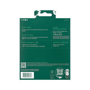 ECOTOOLS shower cap box with mint cap window display
