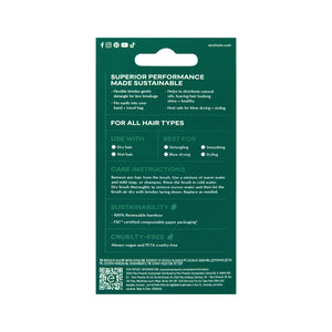 Green ecotools travel detangler product package back with care and instructions text