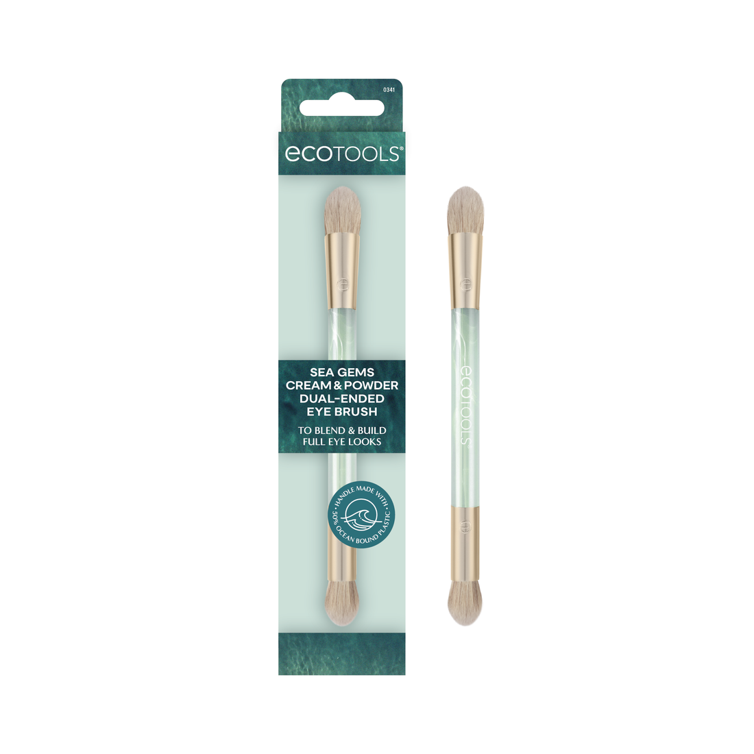 Sea Gems Cream & Powder Dual-Ended Eye Brush