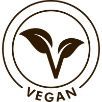 Vegetarian vegan logo with two leaf shapes and a V, plus VEGAN text beneath on white background