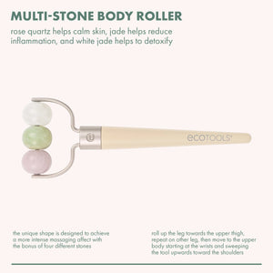 Multi-stone body roller packaging with three pastel stones shown on a U roller