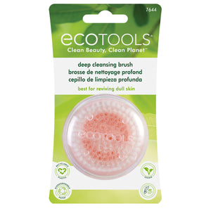 Pink deep cleansing facial brush in retail blister pack