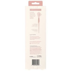 ecotools Luxe Collection plush powder brush box back with brush illustration